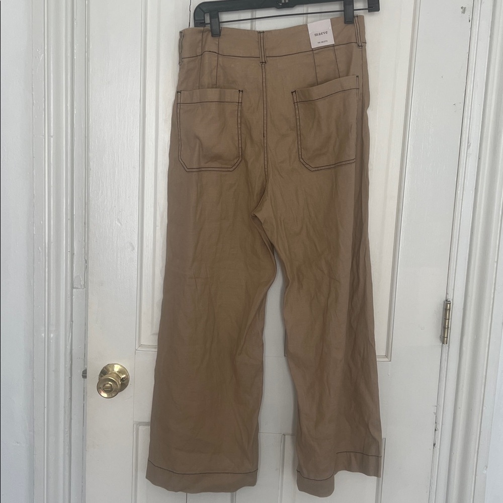 Anthropologie maeve the Colette wide leg linen pant size 30 NWT - Picture 5 of 6